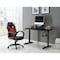Lorell Gaming Desk, w/Monitor Shelf/Hooks, 48"x26"x36", Black LLR84393 - alternate 4